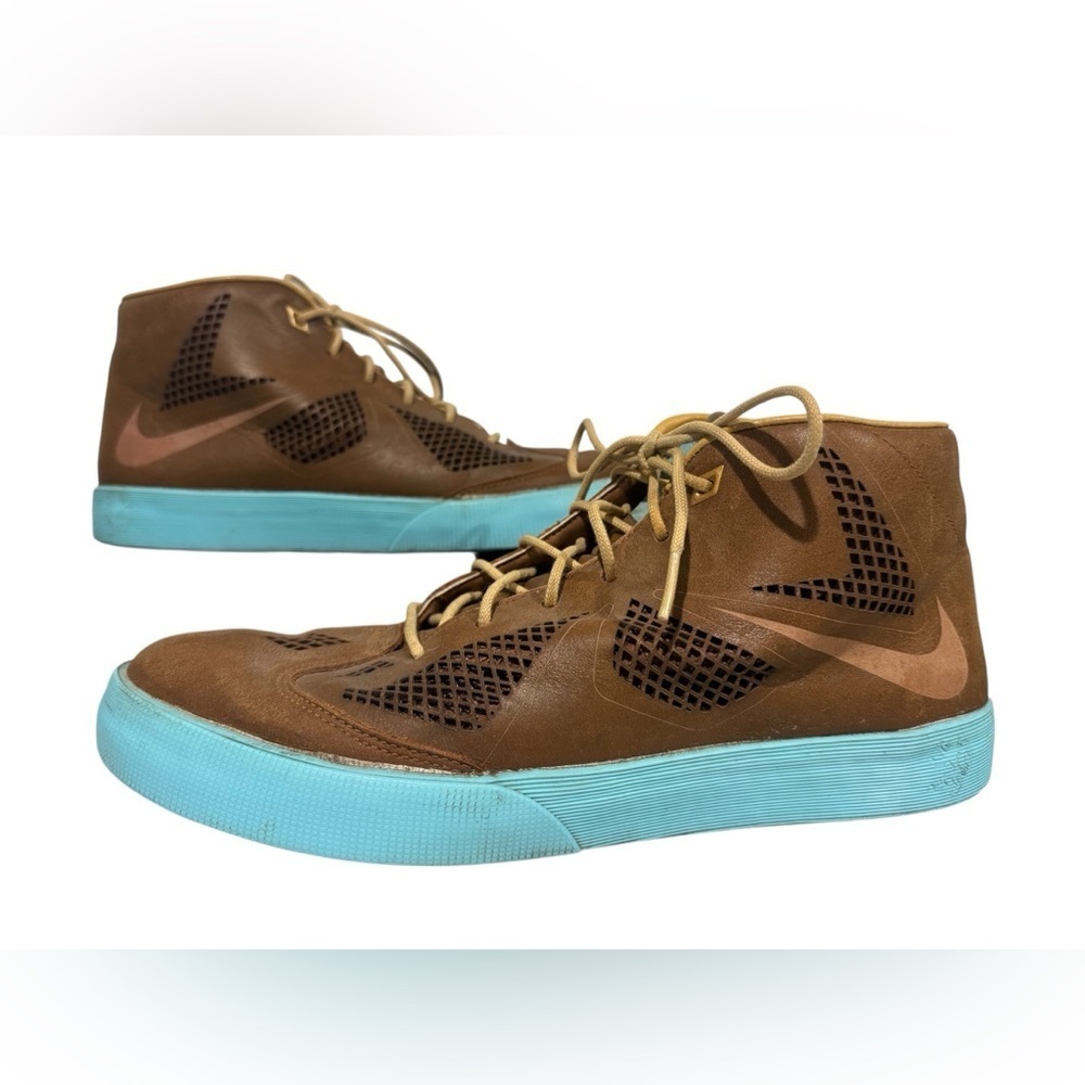 Nike LeBron X NSW Lifestyle NRG in the Hazelnut/Tide Pool Blue Men’s Size 10 - Picture 10 of 10